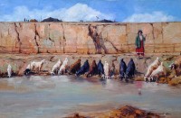 Naseeb Khan, 20 x 30 Inch, Oil on Canvas, Landscape Painting, AC-NSBK-001 Naseeb Khan, 20 x 30 Inch, Oil on Canvas, Landscape Painting, AC-NSBK-001